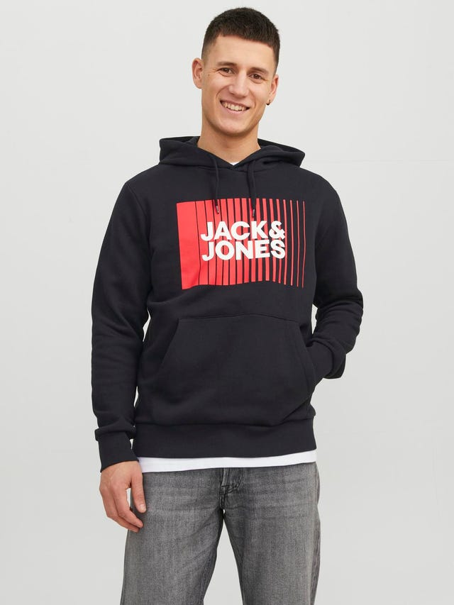Jack & Jones Logo Hoodie - 12233599