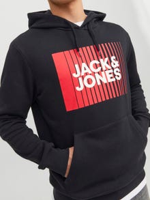 Jack & Jones Hoodie Logo -Black - 12233599
