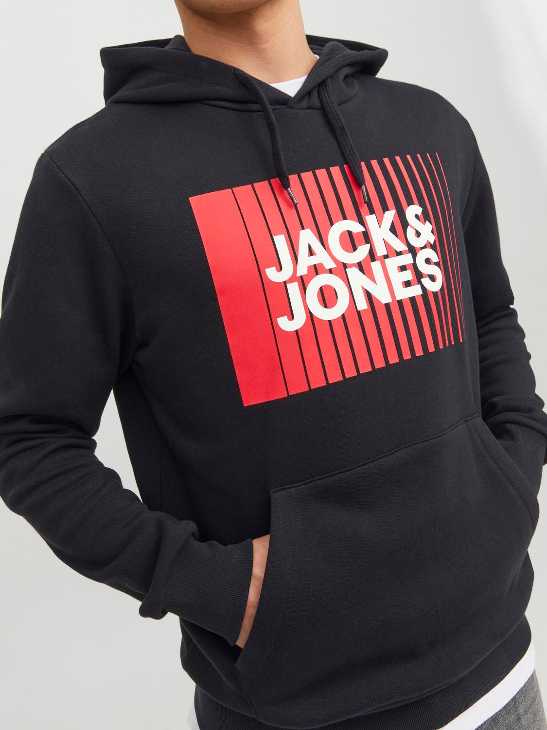 Jack & Jones Logó Kapucnis felső -Black - 12233599