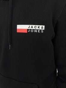 Jack & Jones Logo Mikina s kapucí -Black - 12233599