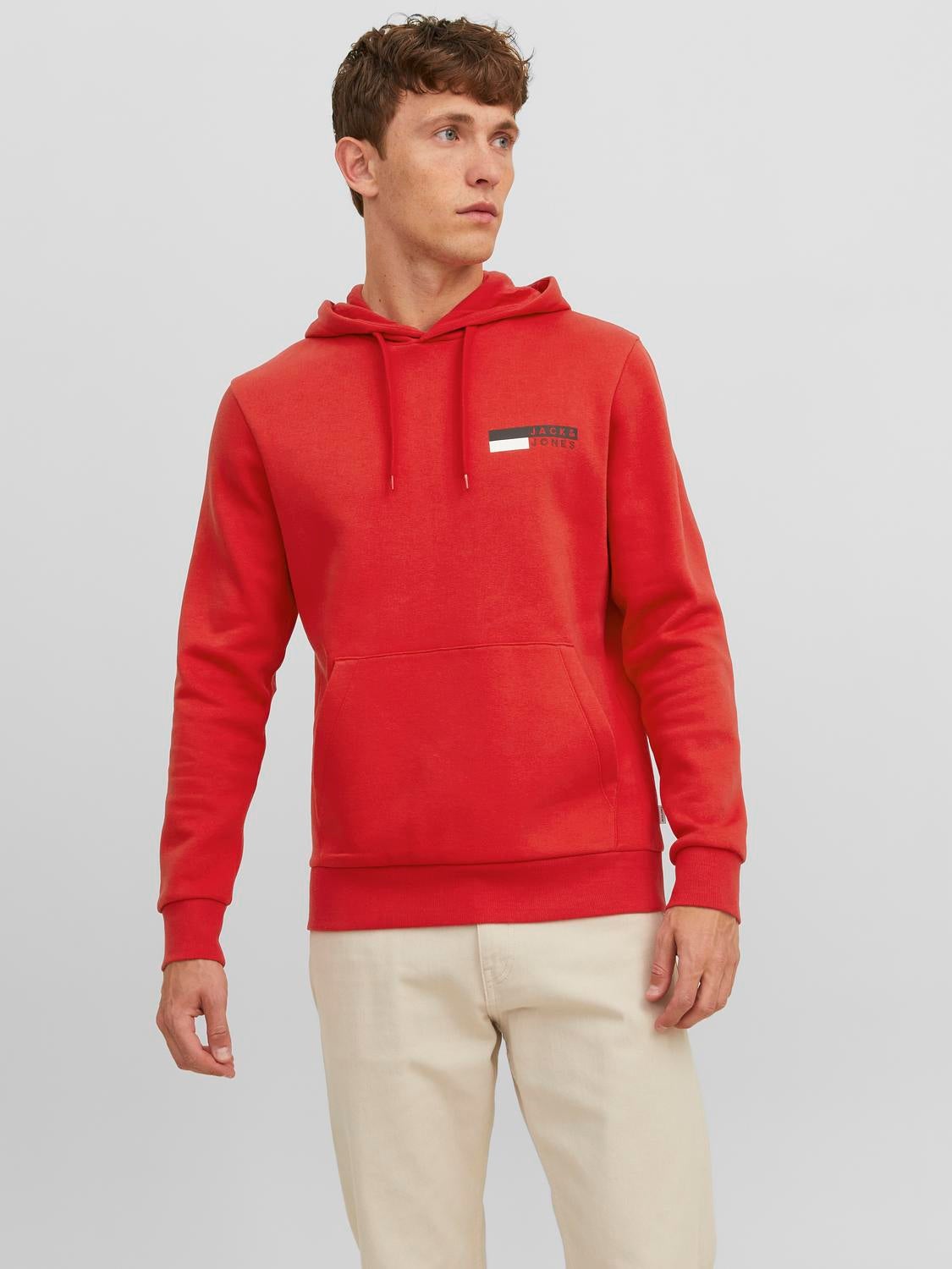 Logo Hoodie Dark Red Jack Jones