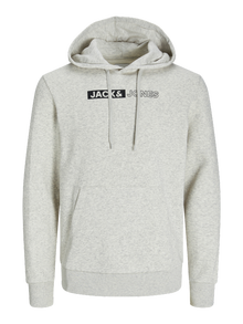 Jack & Jones Sudadera con capucha Logotipo -White Melange - 12233599