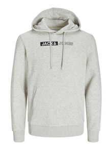 Jack & Jones Z logo Bluza z kapturem -White Melange - 12233599