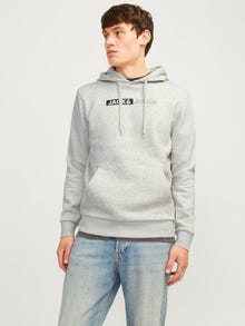 Jack & Jones Z logo Bluza z kapturem -White Melange - 12233599