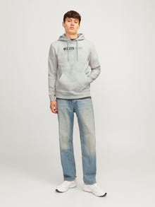 Jack & Jones Z logo Bluza z kapturem -White Melange - 12233599