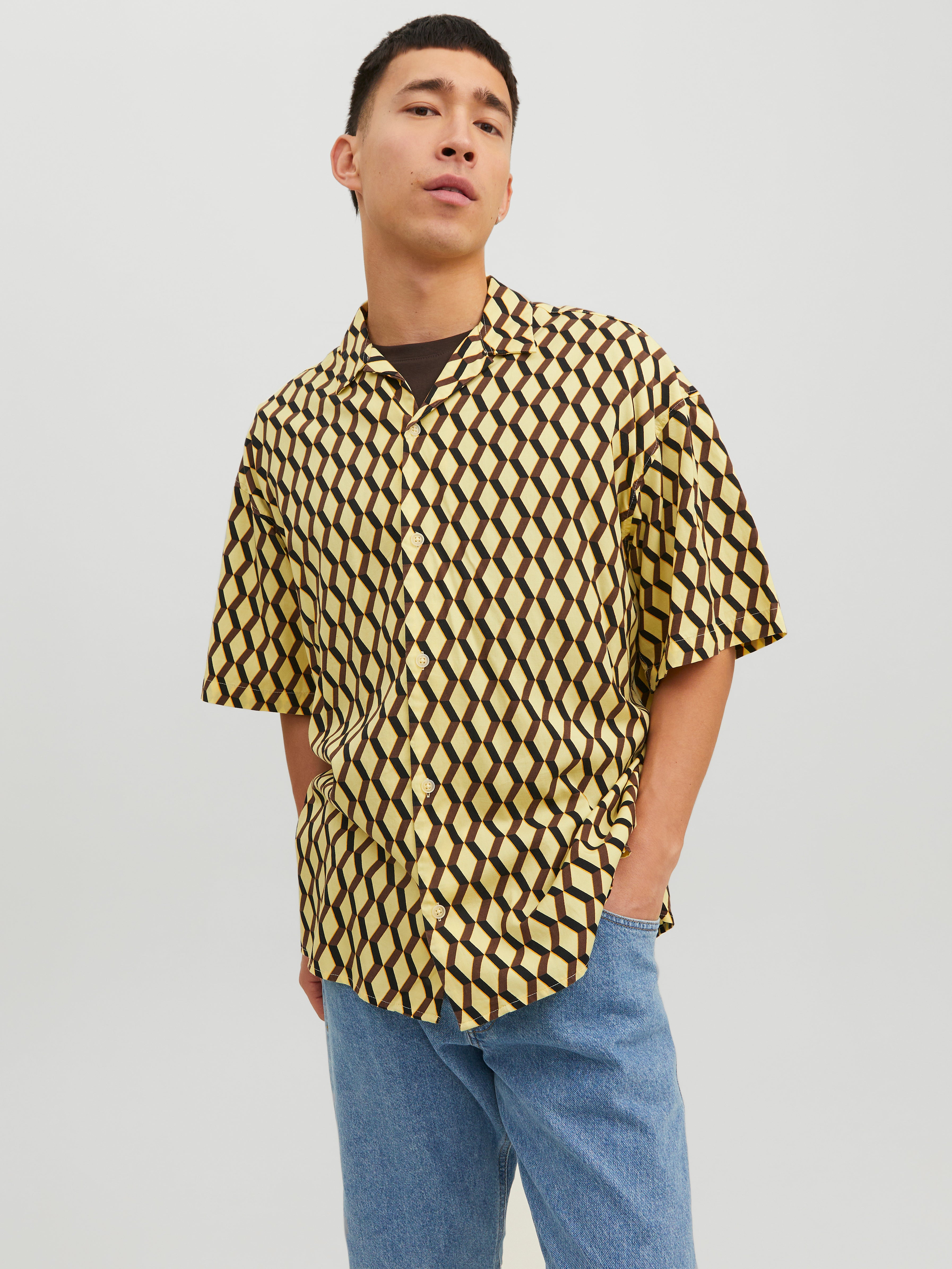 Jack and store jones yellow shirt