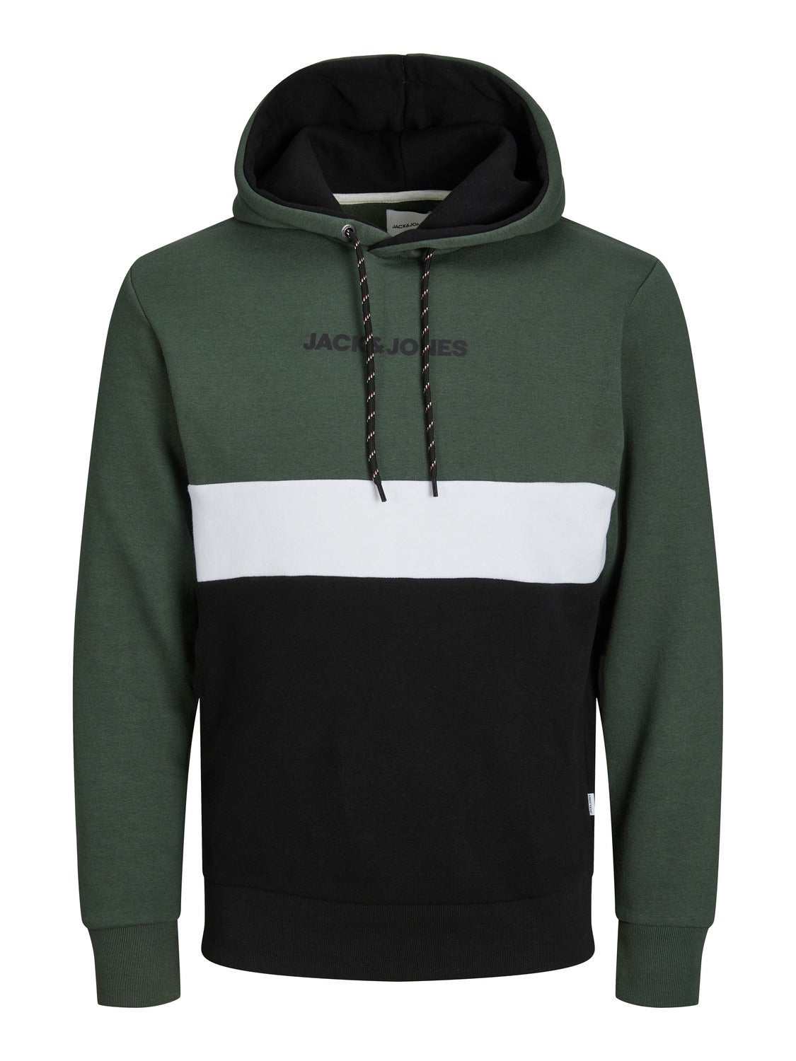 Colour Blocking Kapuzenpullover | Dunkelgrün | Jack & Jones®