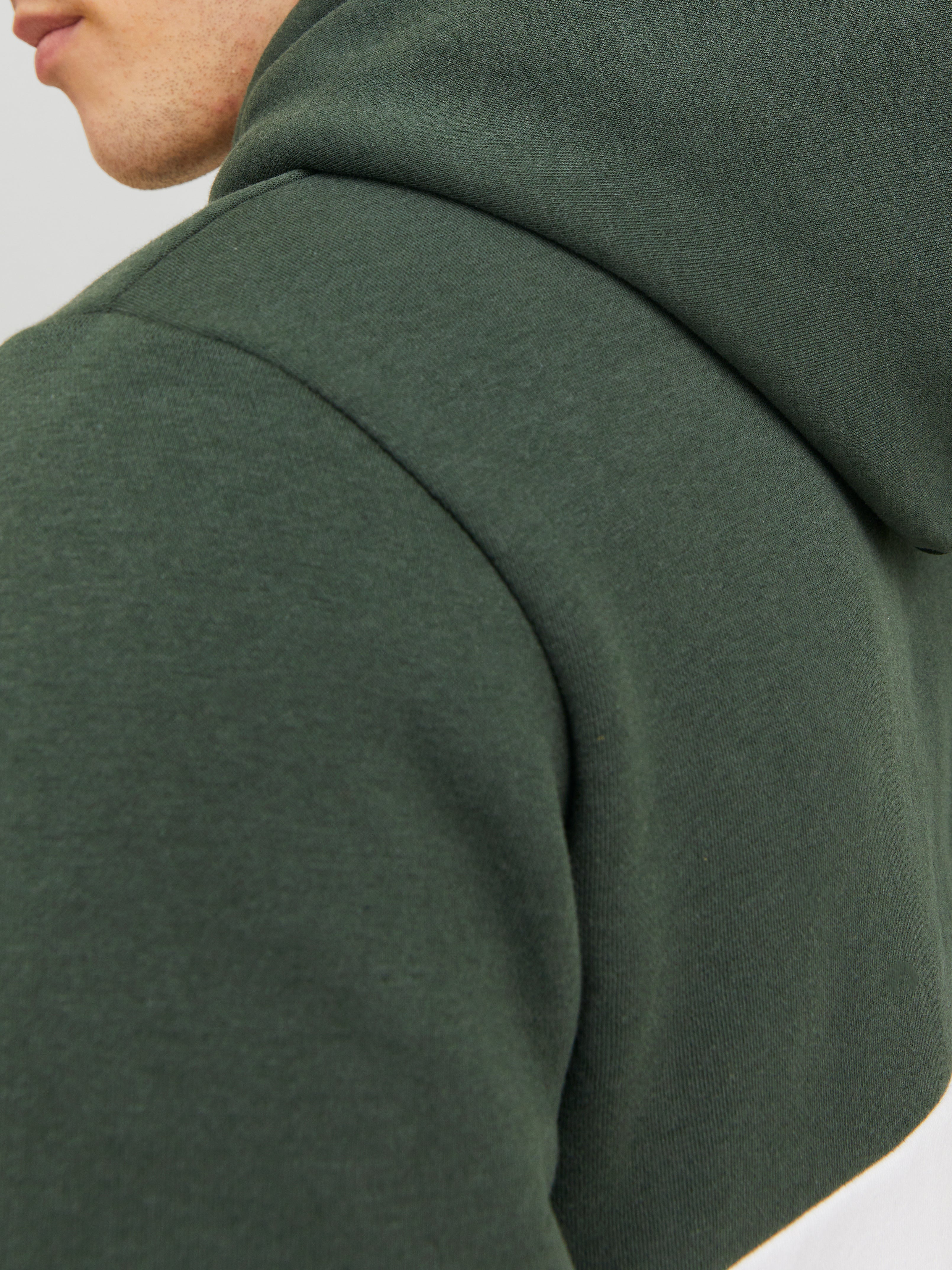 Colour Blocking Kapuzenpullover | Dunkelgrün | Jack & Jones®