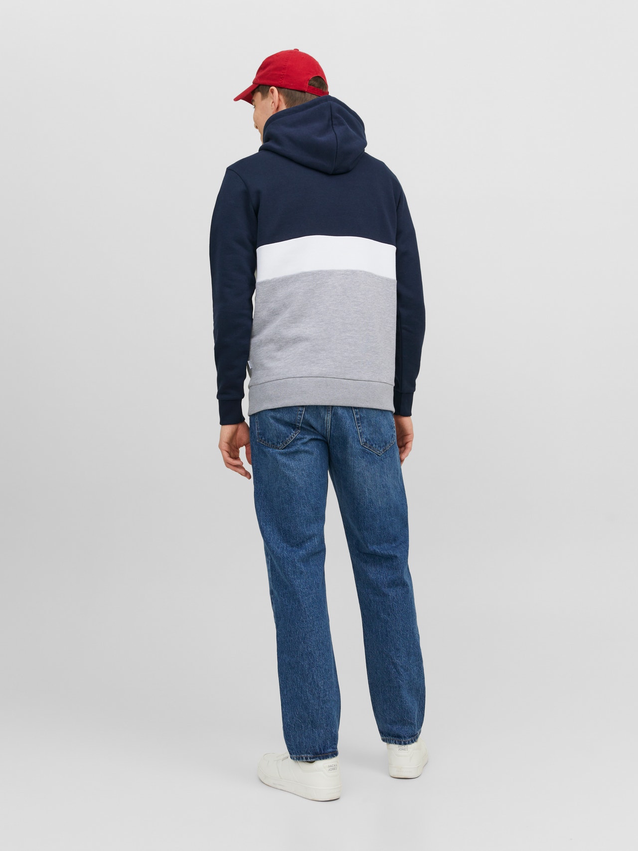 Jack and jones colour block hoodie Clearance
