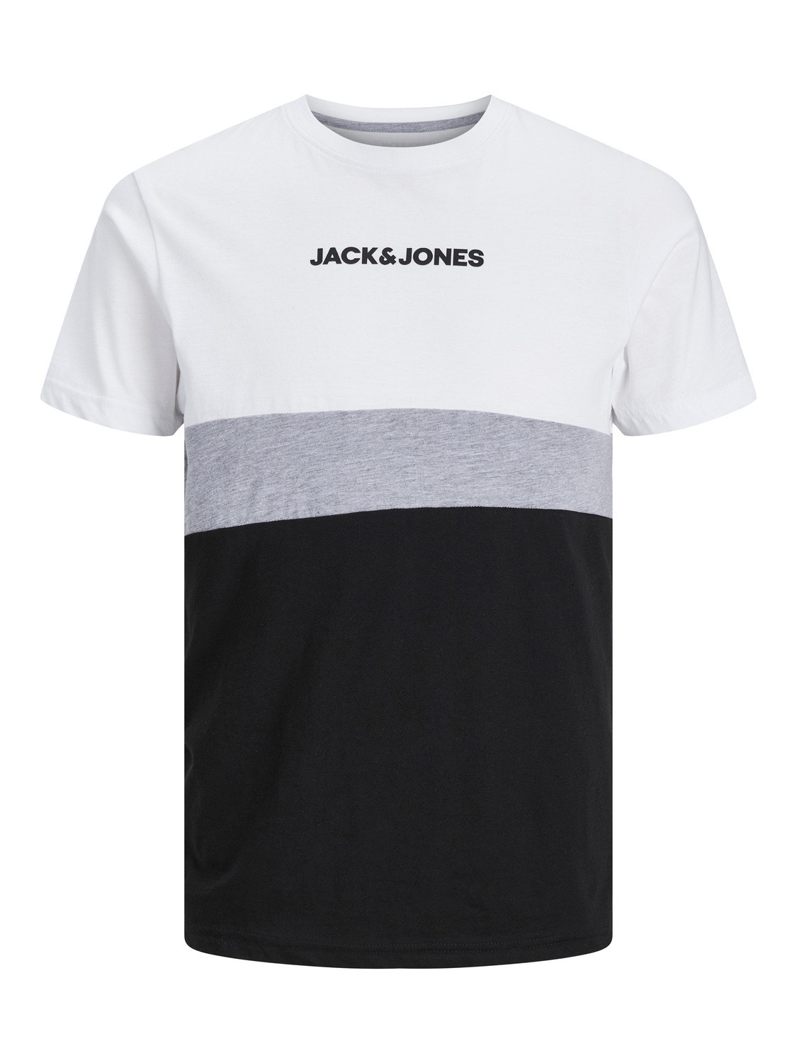 Jack & Jones Camiseta Bloques de color Cuello redondo -White - 12233961