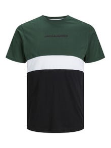 Jack & Jones Colorblock Ronde hals T-shirt -Mountain View - 12233961
