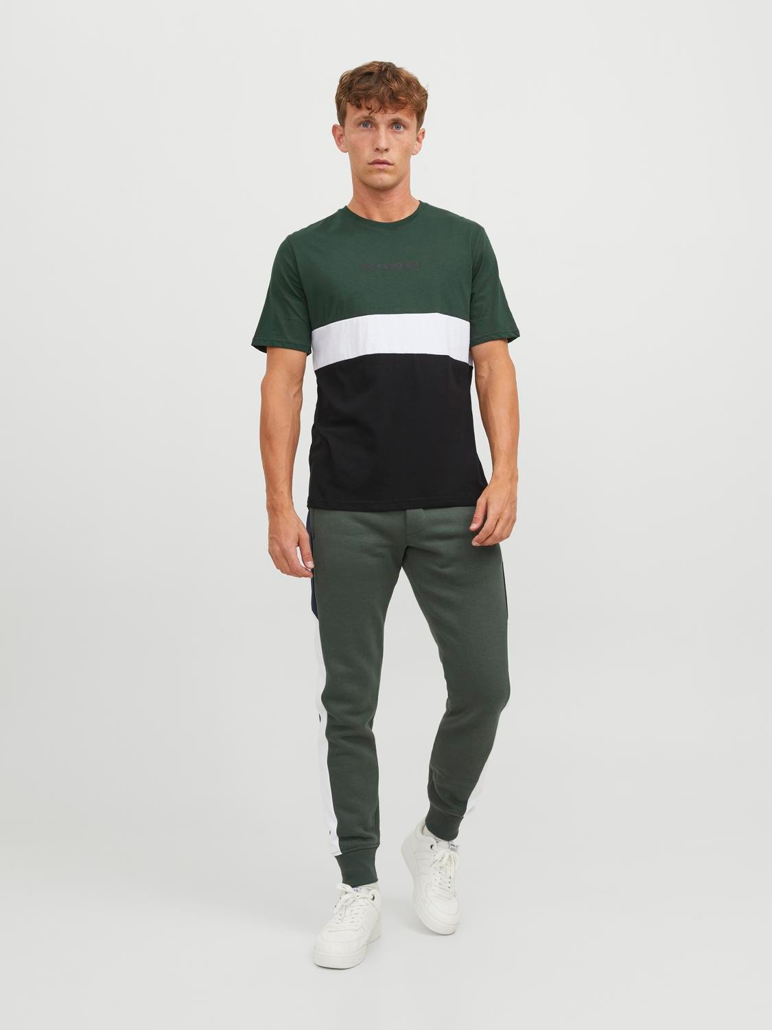 Jack & Jones Színes kockás Környak Trikó -Mountain View - 12233961