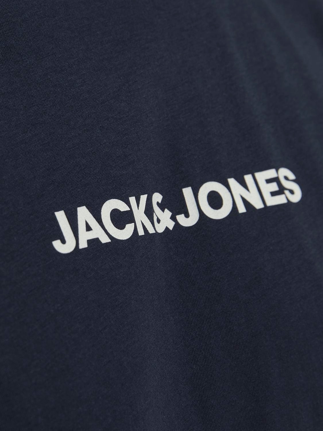 Jack & Jones T-shirt Bloco de Cor Decote Redondo -Navy Blazer - 12233961