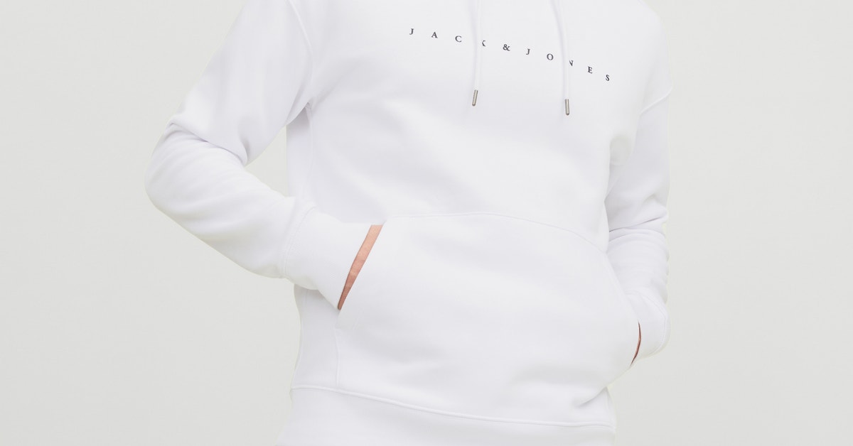 Logo Kapuzenpullover | Weiß | Jack & Jones®