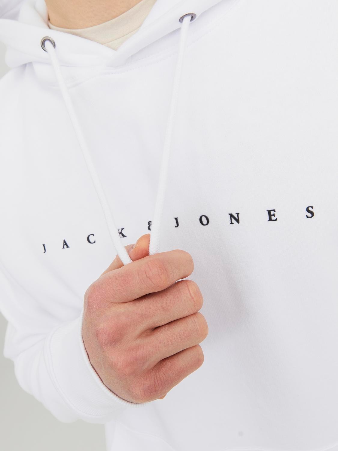 Jack & Jones Sweat à capuche Logo -White - 12233972