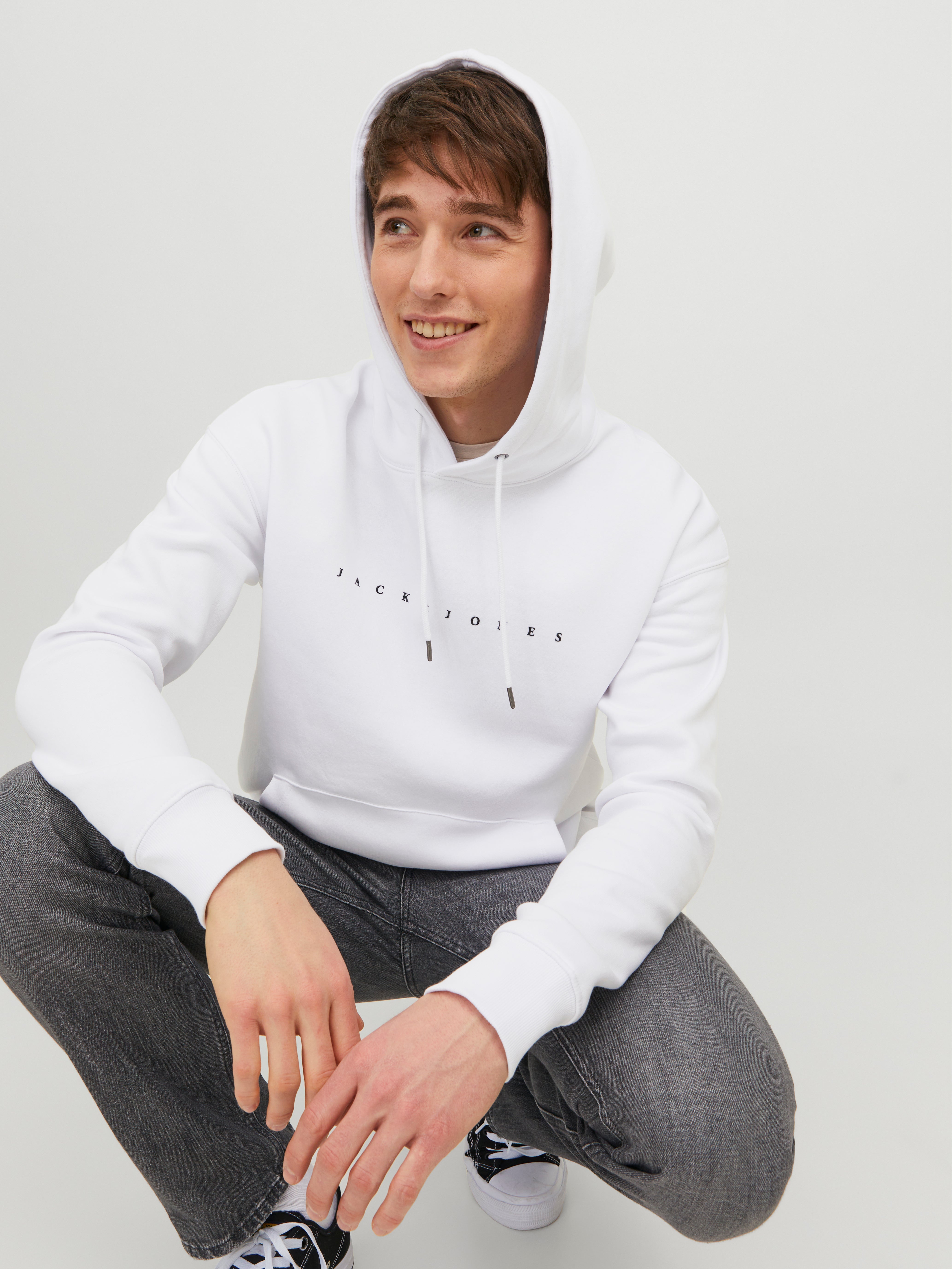 Jack & Jones oversized hoodie with embroidered logo in black Jack & Jones oversized hoodie with embroidered logo in black