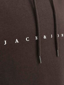 Jack & Jones Logo Hoodie -Seal Brown - 12233972