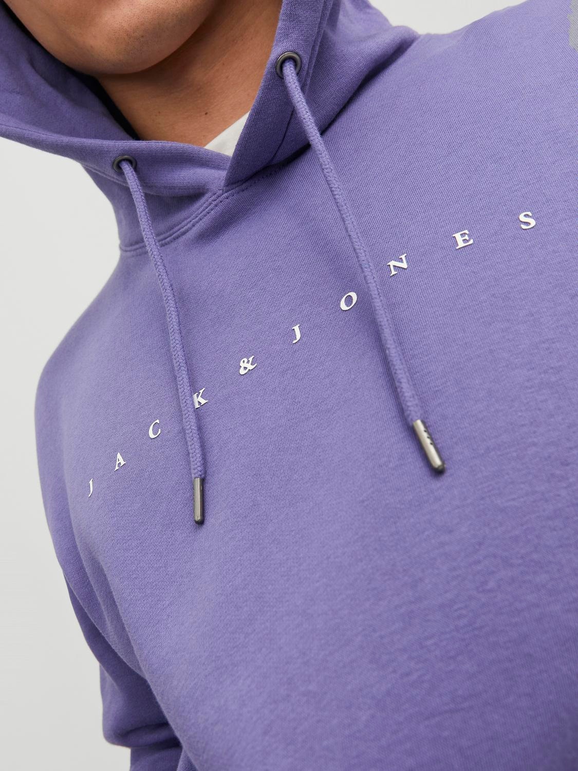 Jack & Jones Logo Hoodie -Twilight Purple - 12233972