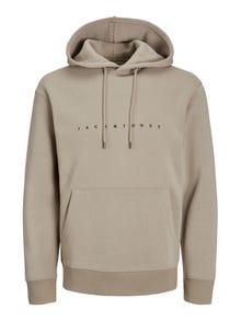 Jack & Jones Logo Hoodie -Crockery - 12233972