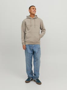 Jack & Jones Logo Hoodie -Crockery - 12233972