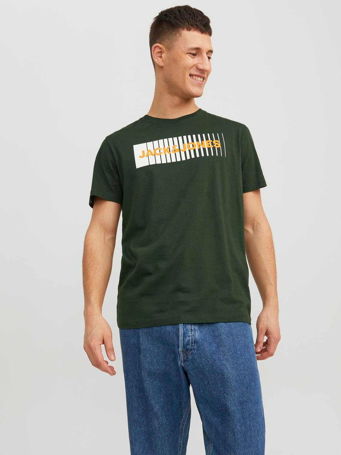 Jack & Jones Logo Rundhals T-shirt -Mountain View - 12233999