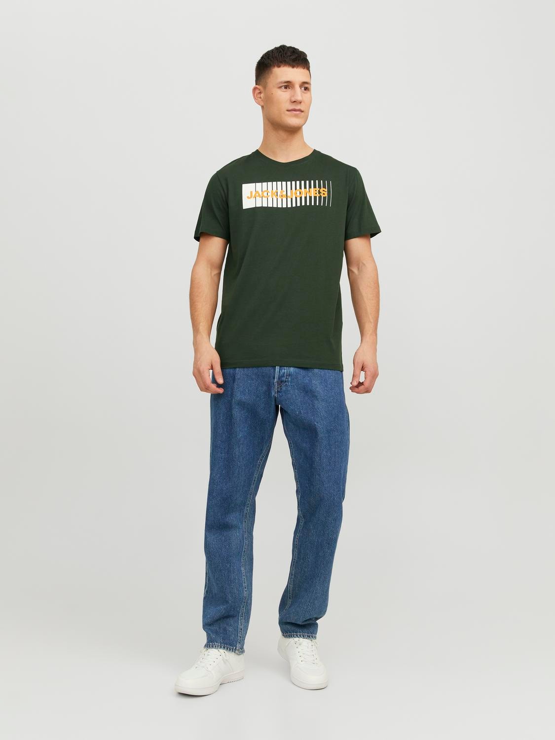 Jack & Jones Logo Rundhals T-shirt -Mountain View - 12233999