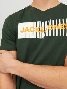 Jack & Jones Logo Kruhový výstřih Tričko -Mountain View - 12233999