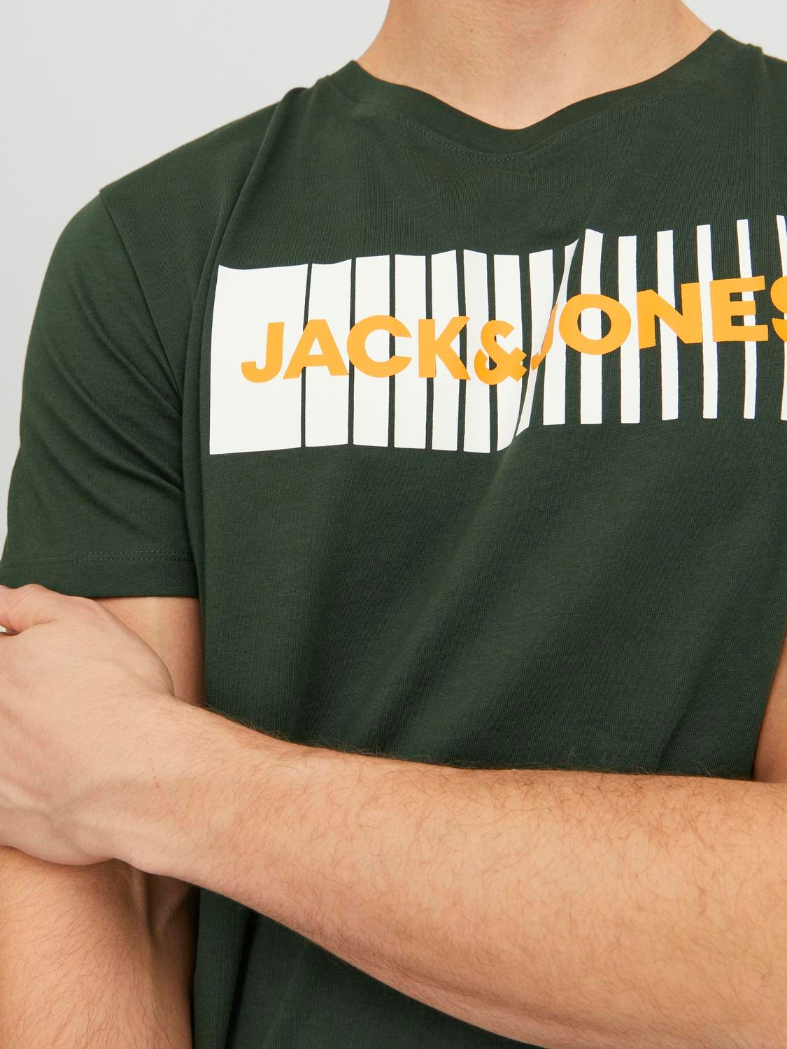 Jack & Jones Logo Kruhový výstřih Tričko -Mountain View - 12233999