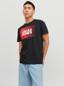 Jack & Jones Camiseta Logotipo Cuello redondo -Black - 12233999