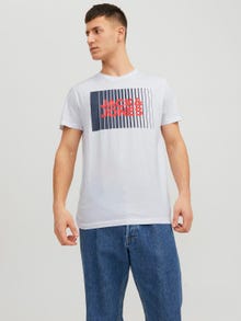 Jack & Jones Logó Környak Trikó -White - 12233999