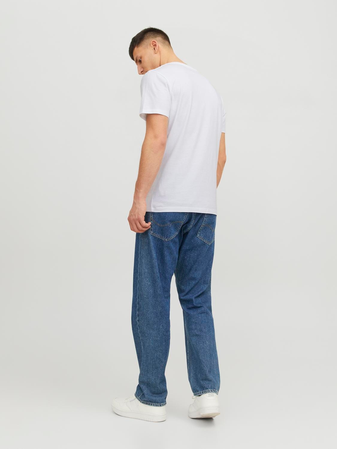 Jack & Jones Logo O-hals T-skjorte -White - 12233999