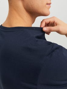 Jack & Jones Logotipas Apskritas kaklas Marškinėliai -Navy Blazer - 12233999