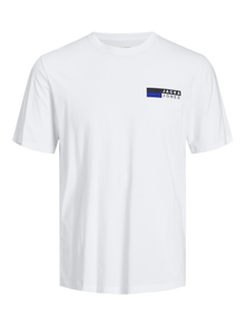 Jack & Jones Logotipas Apskritas kaklas Marškinėliai -White - 12233999