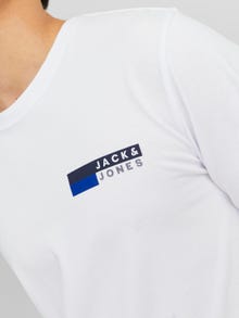 Jack & Jones Logotyp Rundringning T-shirt -White - 12233999