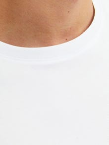 Jack & Jones Logo Ümmargune kaelus T-särk -White - 12233999