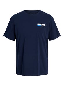 Jack & Jones Z logo Okrągły dekolt T-shirt -Navy Blazer - 12233999