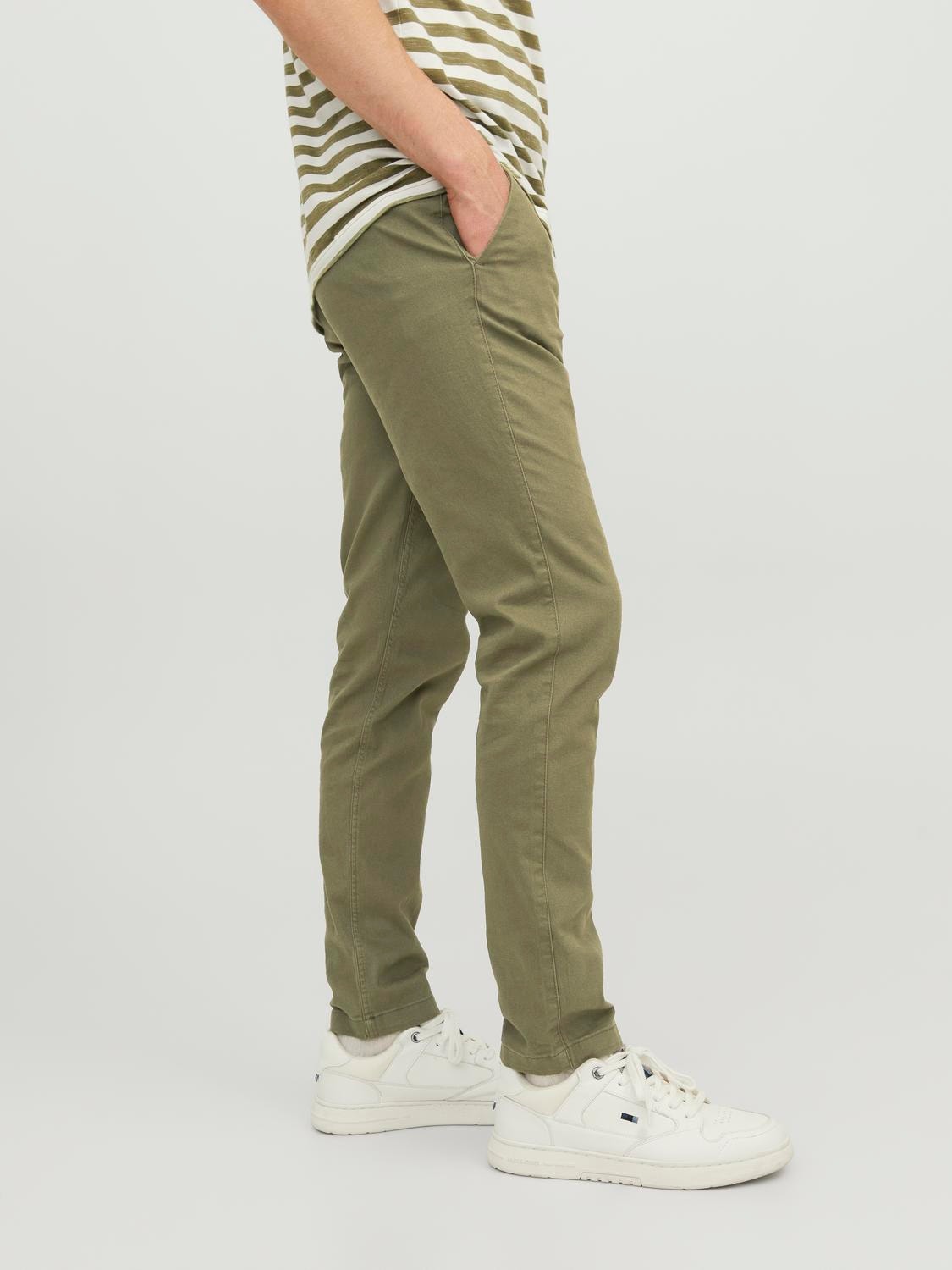 Jack & Jones Pantalon chino Slim Fit -Olive Night - 12234107