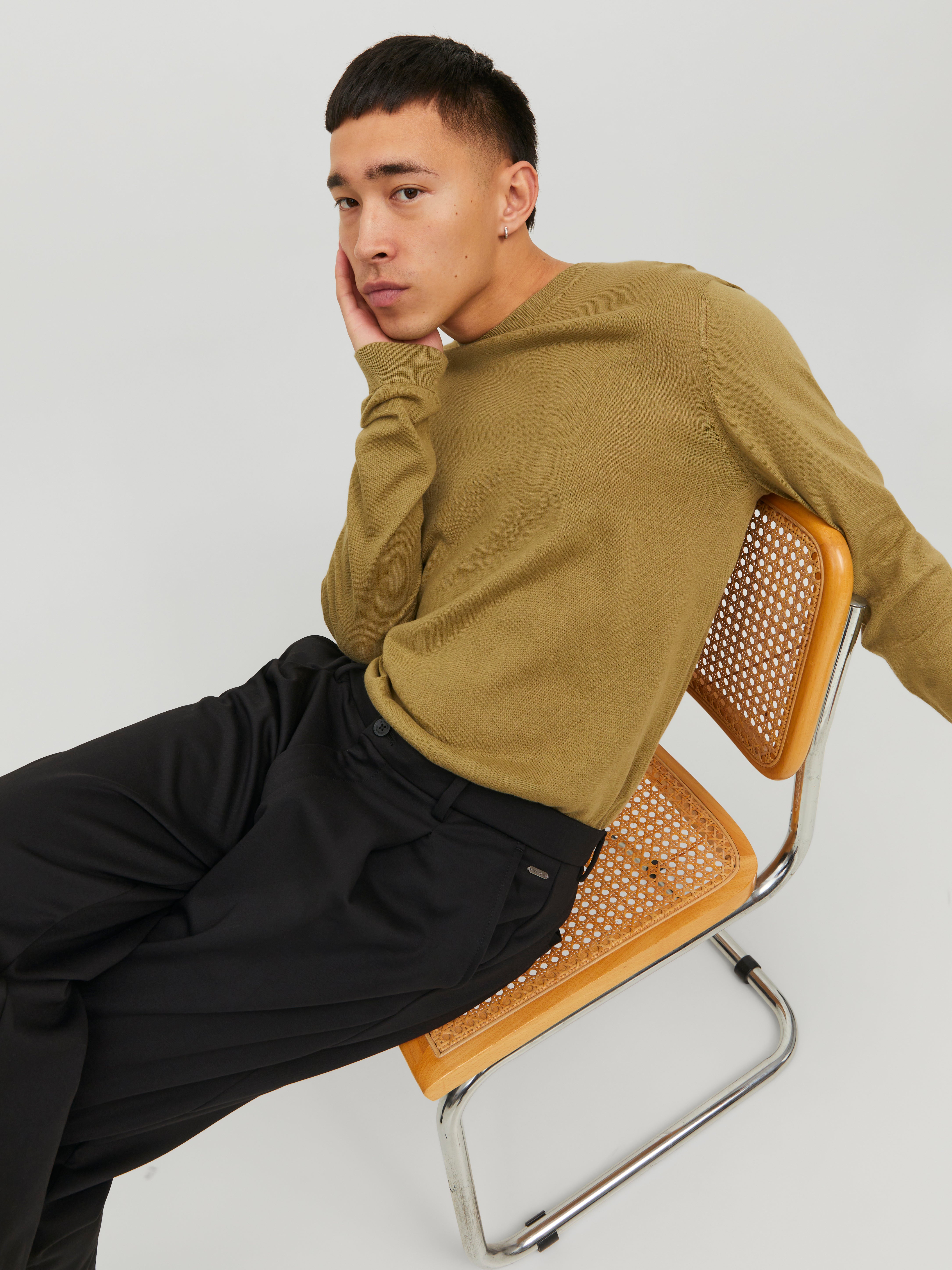 Jack & Jones Plain Crew Neck Jumper - 12234139