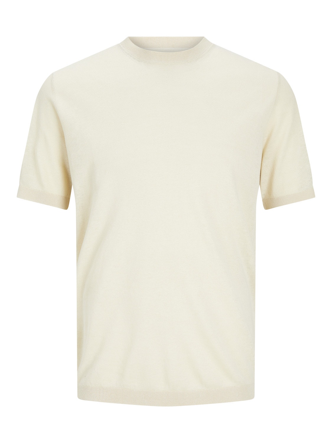 Jack & Jones Pull en maille à col rond Uni Col rond -Summer Sand - 12234141