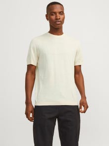 Jack & Jones Enfärgat Rundringning Crewneck Stickad tröja -Summer Sand - 12234141