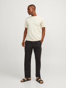 Jack & Jones Ensfarvet Crew neck Striktrøje med rund hals -Summer Sand - 12234141