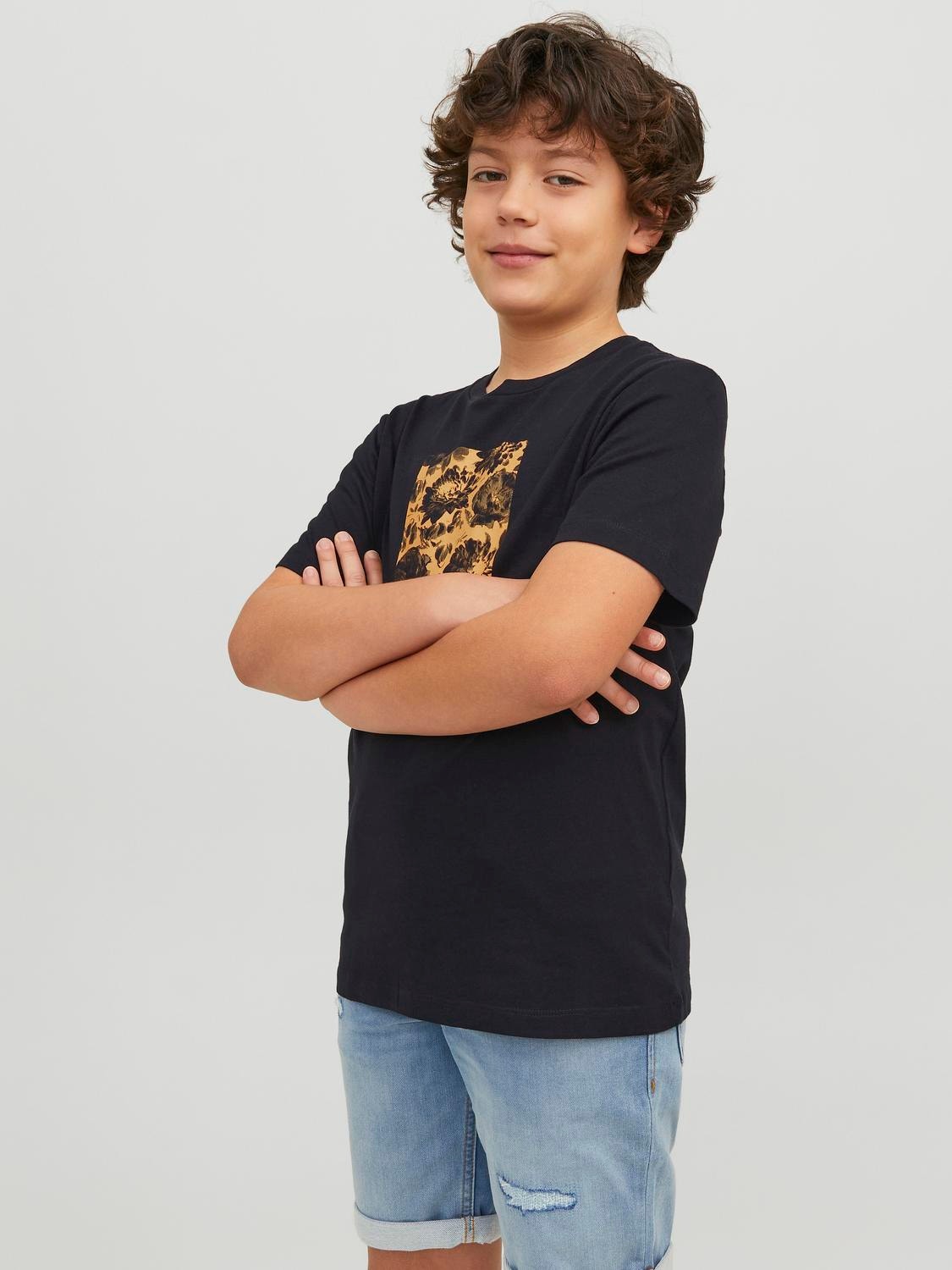 Jack & Jones Logotipas Marškinėliai For boys -Black - 12234179