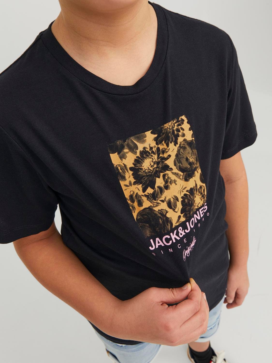 Jack & Jones Logo T-shirt Für jungs -Black - 12234179