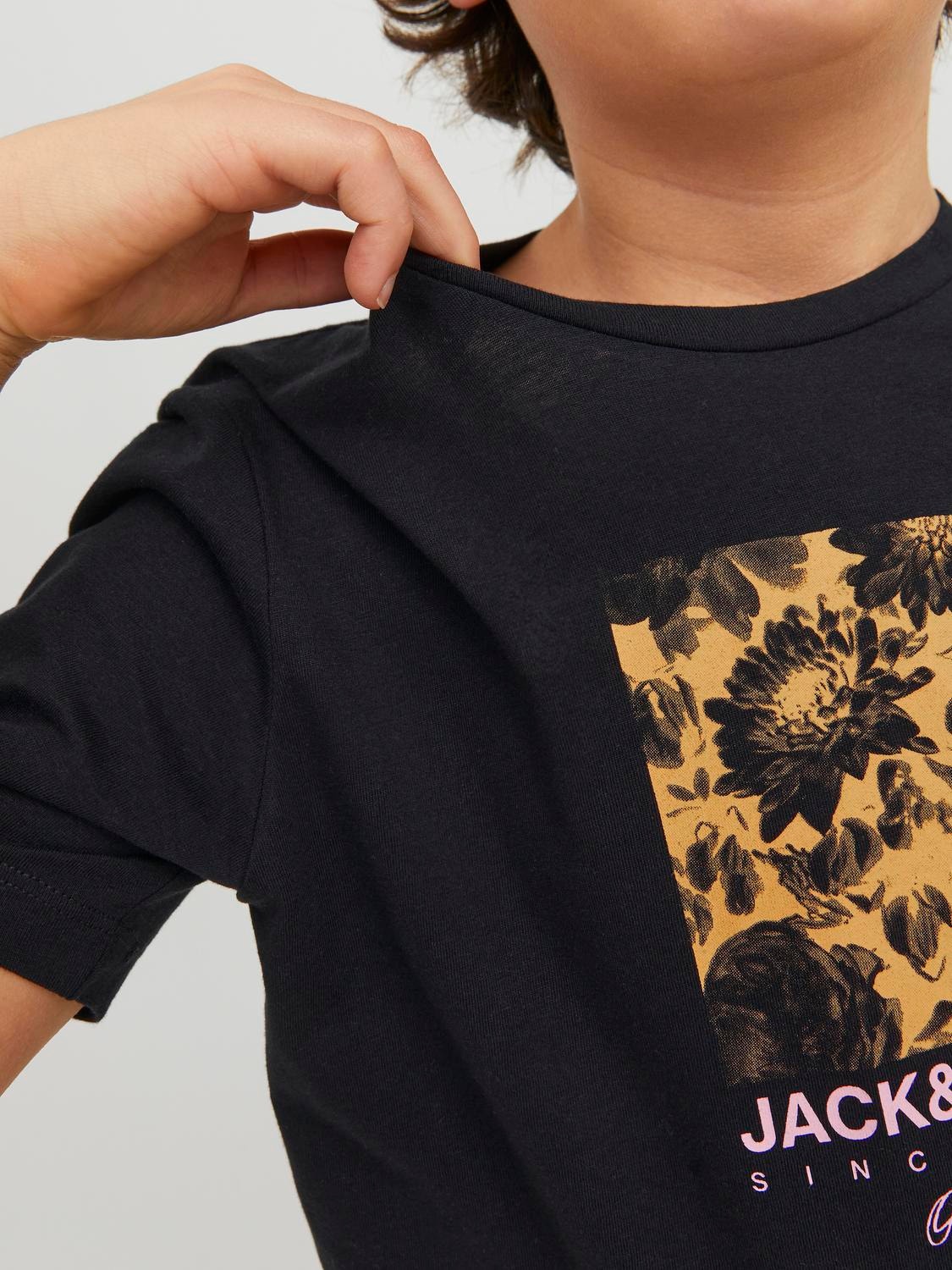 Jack & Jones Logotipas Marškinėliai For boys -Black - 12234179