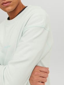 Jack & Jones Logo Sweatshirt mit Rundhals -Pale Blue - 12234185