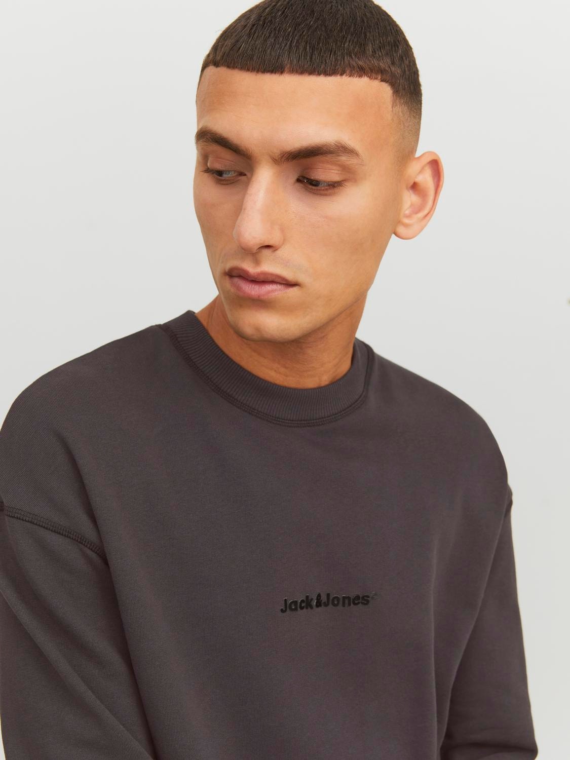 Jack & Jones Logo Mikina s kulatým výstřihem -Phantom - 12234185