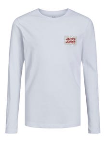 Jack & Jones Logo T-skjorte For gutter -White - 12234186