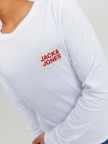 Jack & Jones Logo T-skjorte For gutter -White - 12234186