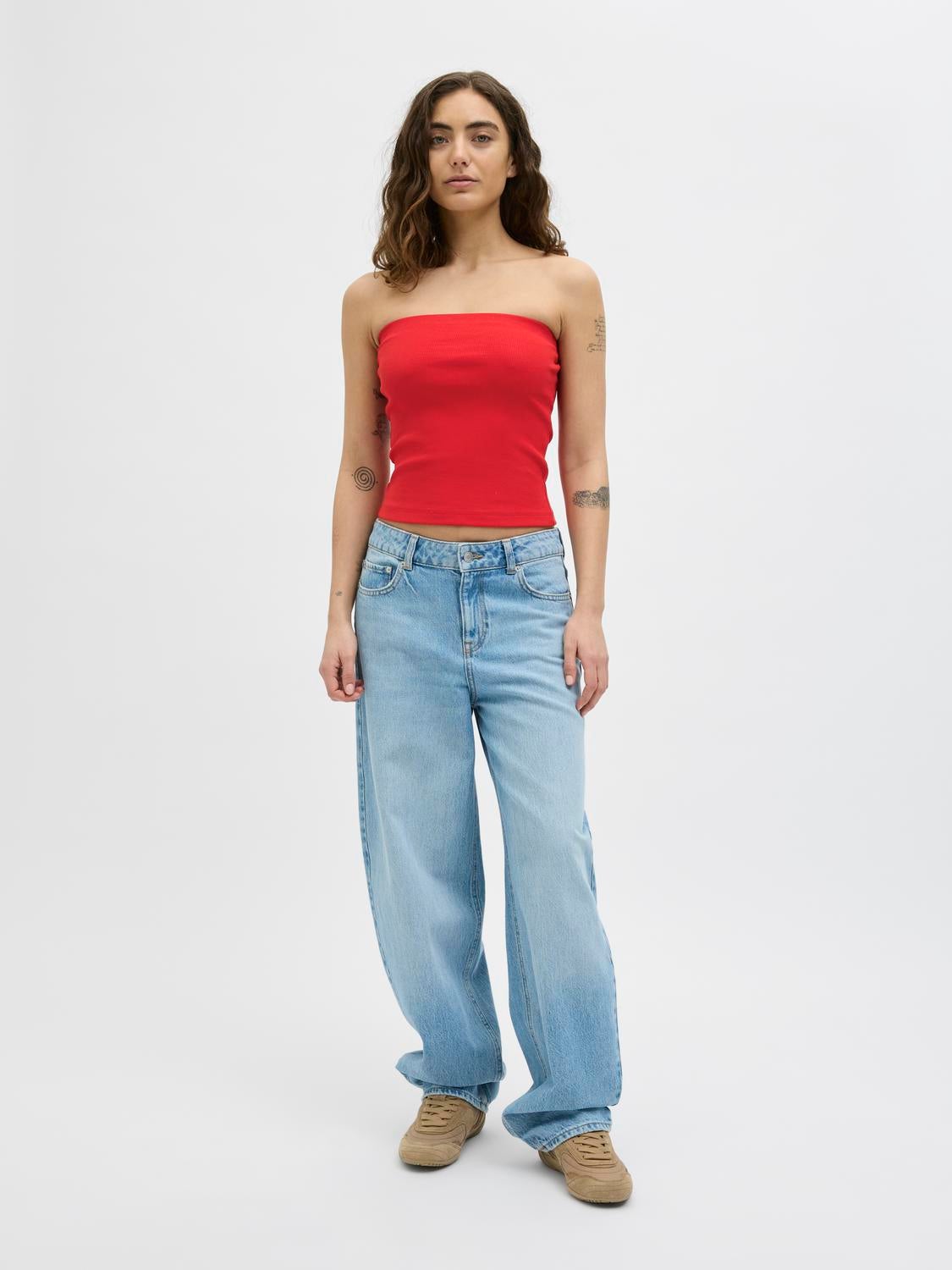 JXFIONA Tube top | Dark Red | JJXX®