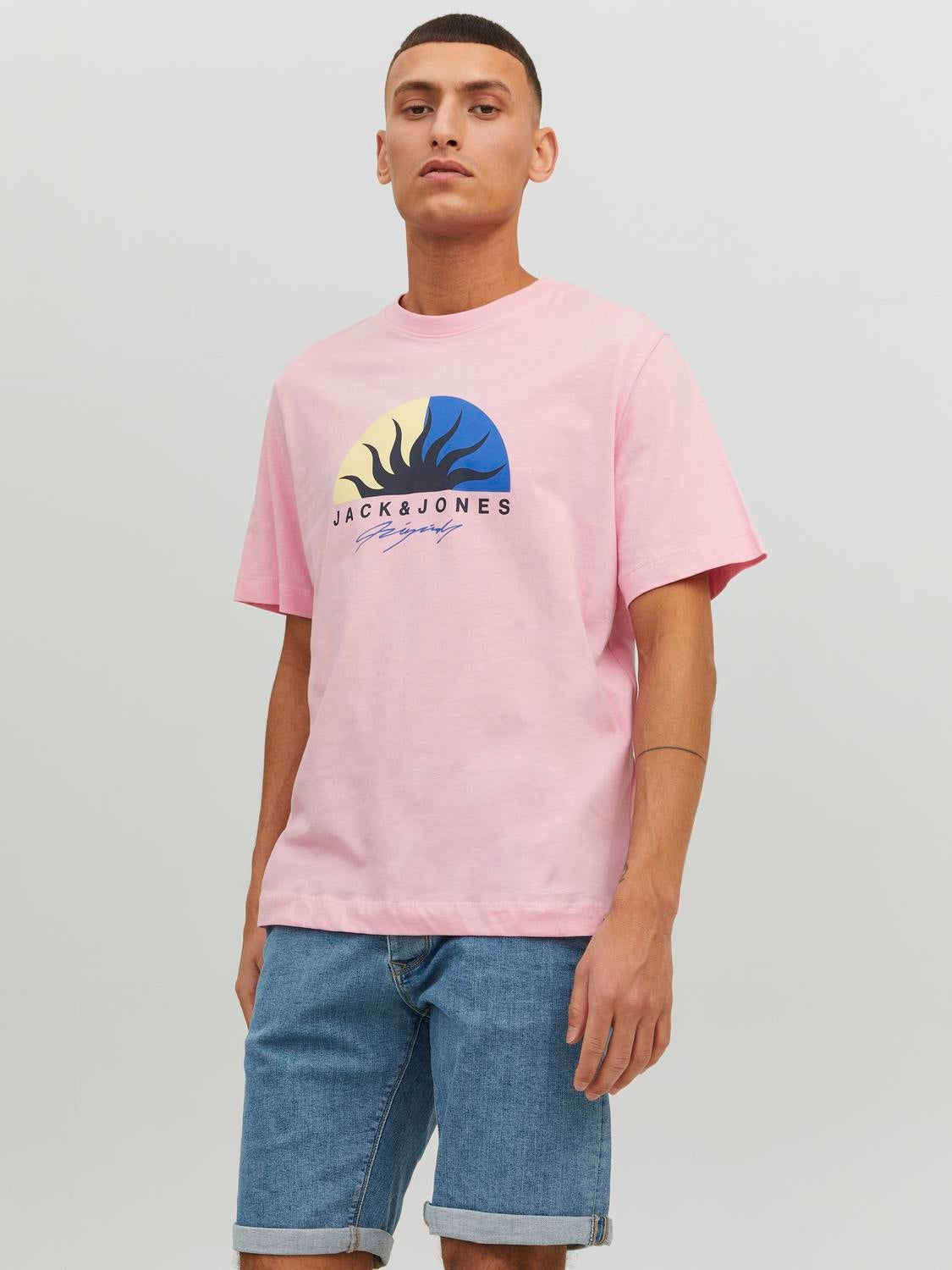 T-shirt Logo Col Rond - Jack & Jones - Modalova